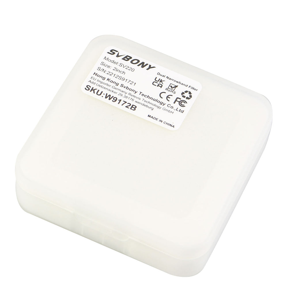 SVBONY SV220  2" 7nm Narrowband Filter – H-Alpha & OIII for Astrophotography