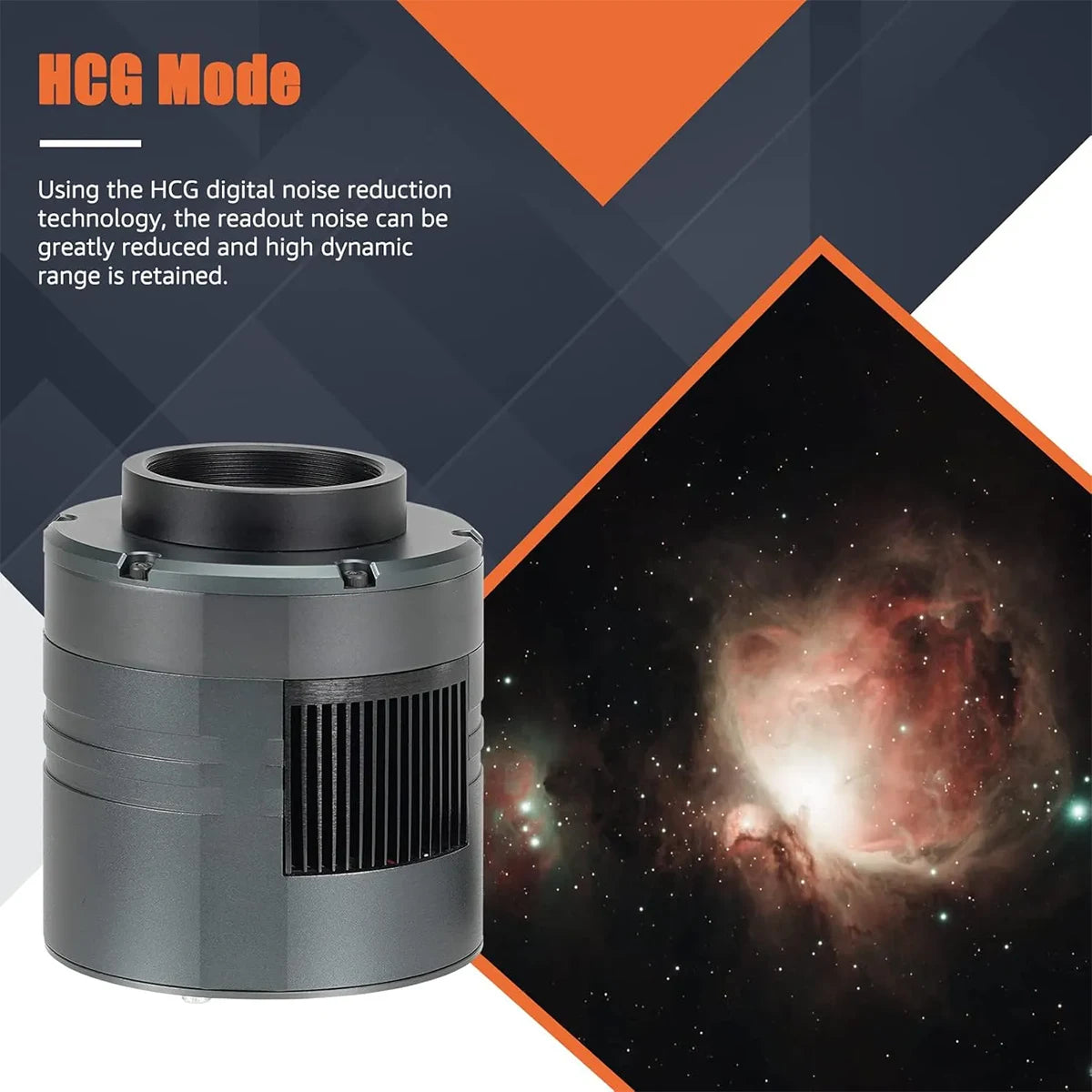 HCG digital noise reduction technology device with space-themed background