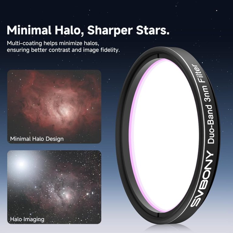 SVBONY SV220  2" 3nm Narrowband Filter – H-Alpha & OIII for Astrophotography