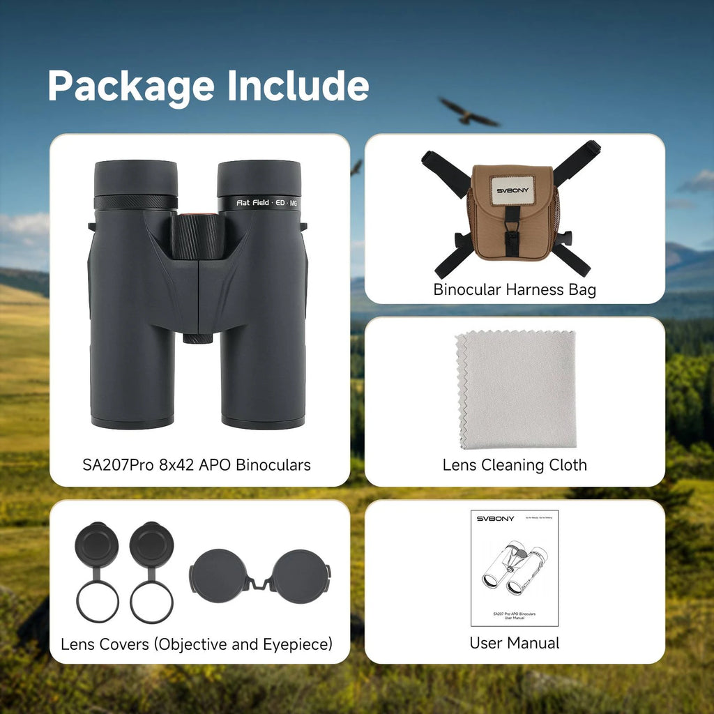 SVBONY SA207 8x32 ED APO* Flat-Field Binoculars