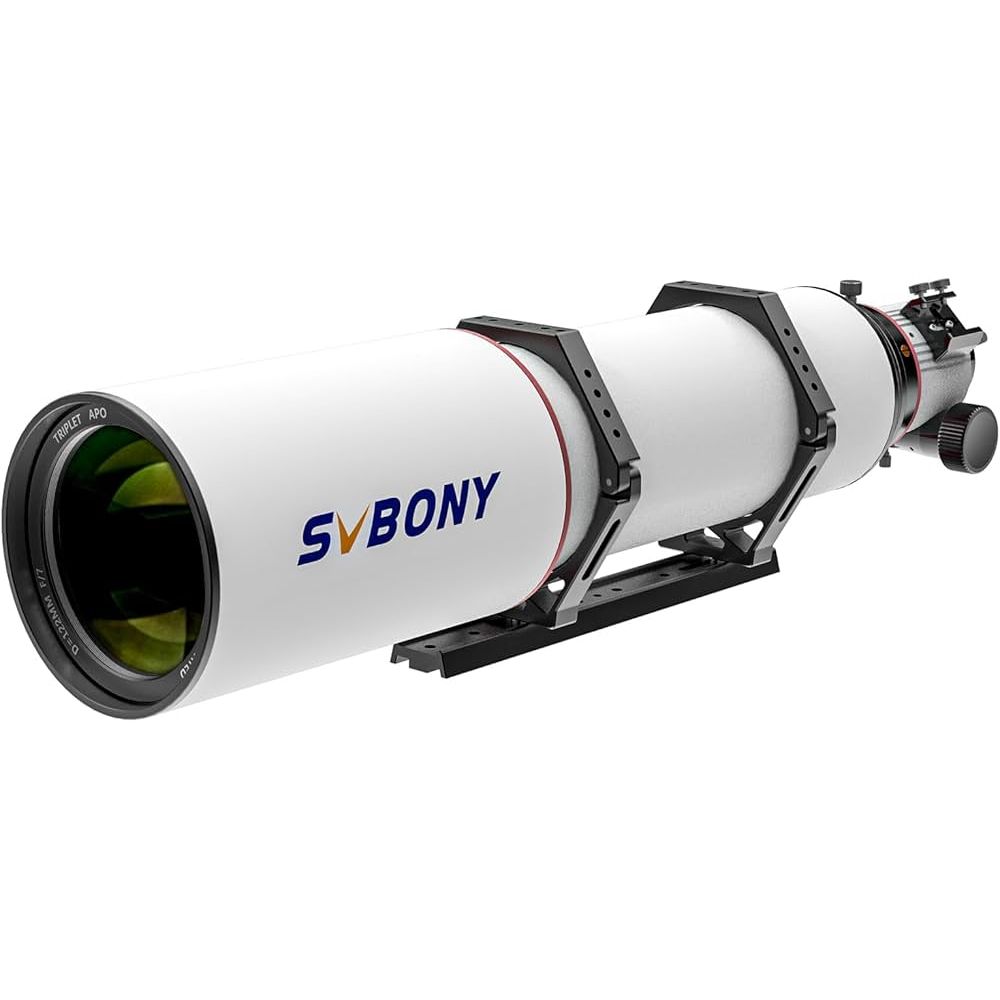Svbony telescope on a white background