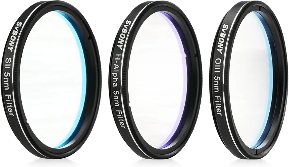 SVBONY SV227 2" SHO 5nm Narrowband Filter Set – Ultimate Hubble Palette Imaging Kit