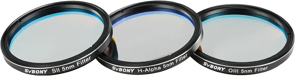 SVBONY SV227 2" SHO 5nm Narrowband Filter Set – Ultimate Hubble Palette Imaging Kit