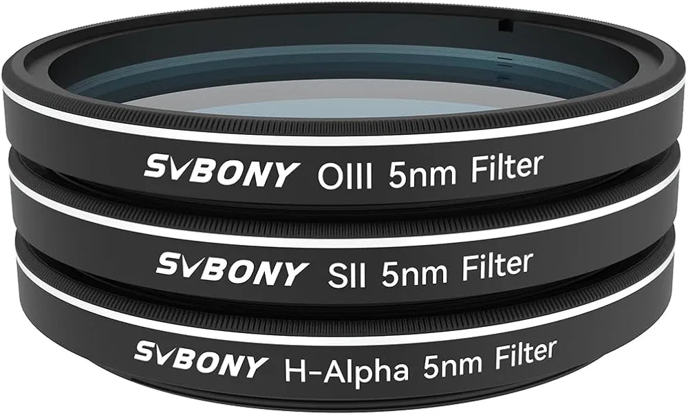 SVBONY SV227 2" SHO 5nm Narrowband Filter Set – Ultimate Hubble Palette Imaging Kit