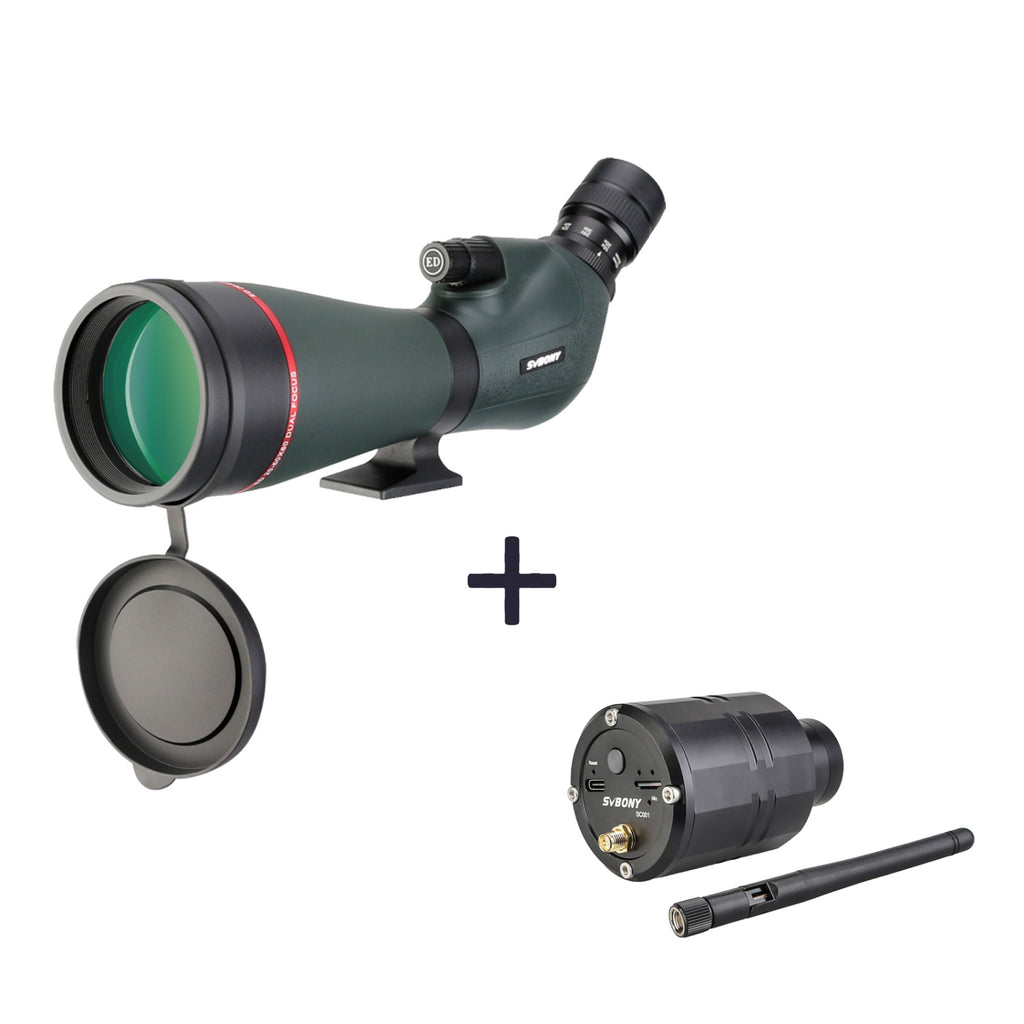 SVBONY SV406P 80ED Spotting Scope with SC001 2MP WiFi Camera & SA402 Camera Tripod