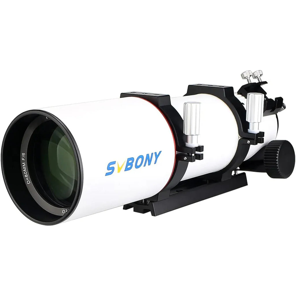 Svbony telescope on a white background